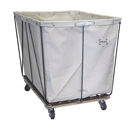 Steele Canvas Basket 20 BU Removable Truck Natural Canvas - 4in Casters 92R20CNATW4